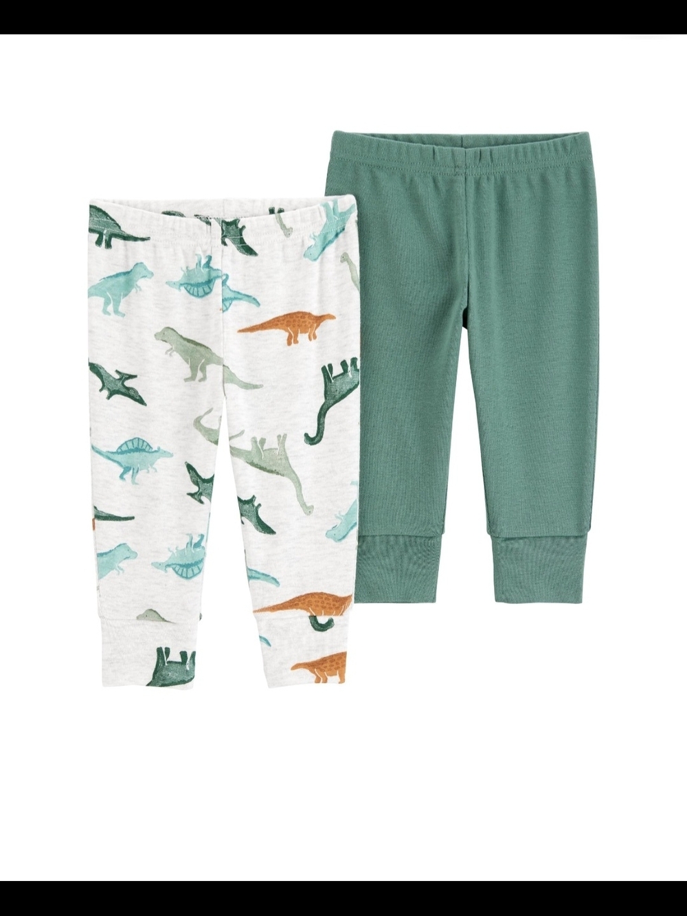 🌻 NWT Carter’s Baby Boy 2-Pack Dino Pants Set - Size 0-3M 🦖
